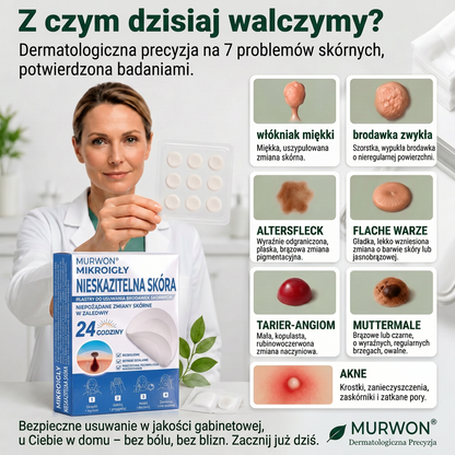 🇵🇱 Wysokiej jakości polski produkt, szybka wysyłka krajowa | MURWON® 🖤 Plastry mikroigłowe zmniejszające widoczność niedoskonałości skóry 📍 (Na włókniaki,kurzajki, pieprzyki, przebarwienia i inne widoczne niedoskonałości skóry.) 🌥️
