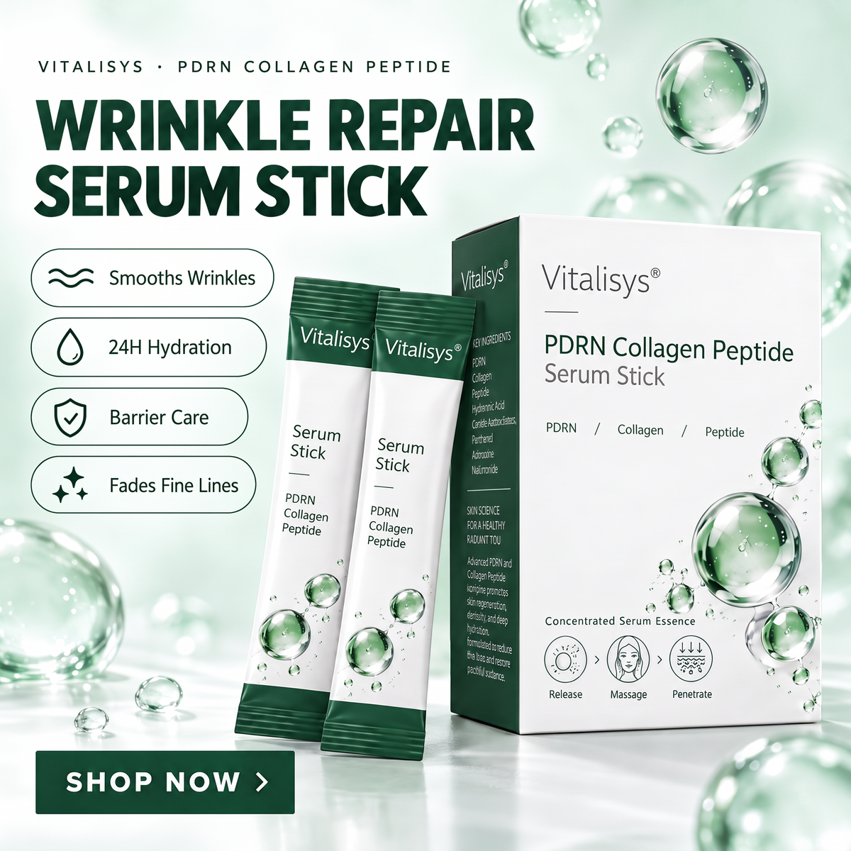 Vitalisys® 🌥️Serum w sztyfcie z PDRN, kolagenem i peptydami❤️